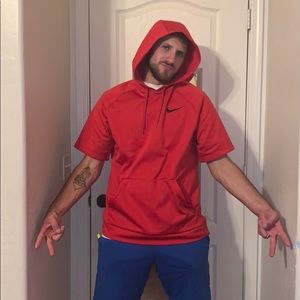Nike dry fit short sleeve hoodie